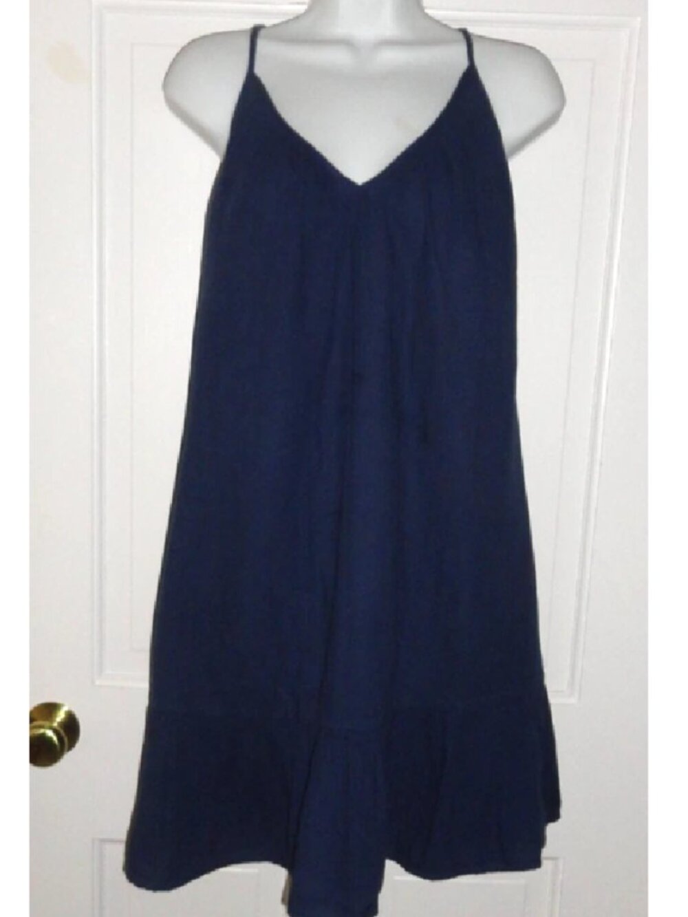 Vineyard Vines Navy Blue Strappy Back Gauzy Cover-Up Mini Dress size M